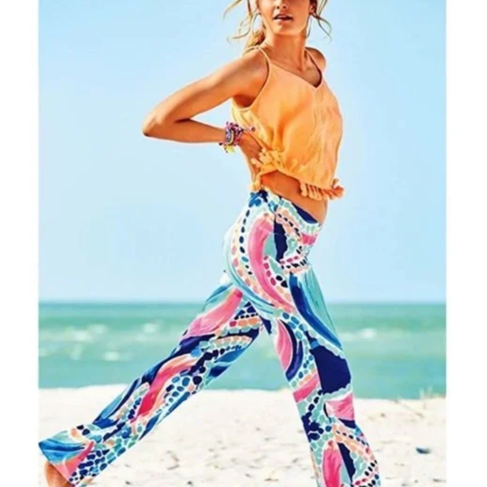 Lilly Pulitzer Georgia May Palazzo Pants Sea Jewel